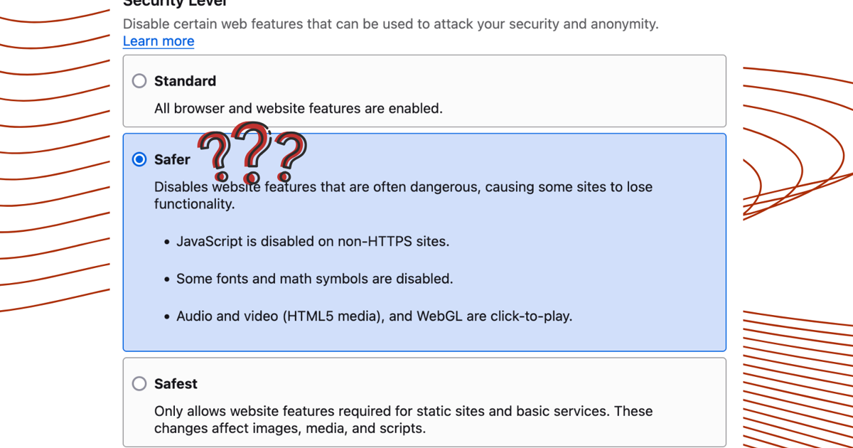 A Flaw With the Security Level Slider in Tor Browser